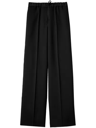 JIL SANDER DRAWSTRING WOOL STRAIGHT-LEG TROUSERS