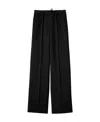 Jil Sander Drawstring Wool Straight-leg Trousers In Black
