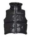 Jil Sander Cropped Sleeveless Puffer Jacket With Finish In Black