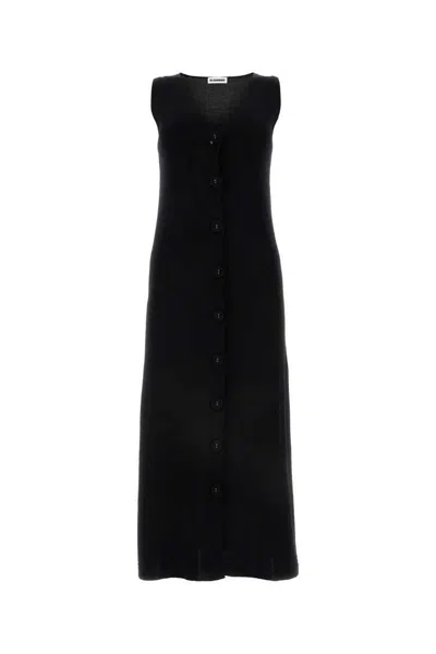 Jil Sander Midikleid Aus Einer Baumwollmischung In Schwarz