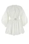 Jil Sander Leather-trimmed Cotton Poplin Minidress