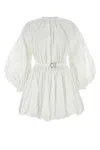 Jil Sander Leather-trimmed Cotton Poplin Minidress