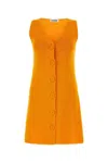 Jil Sander Sleeveless V-neck Ribbed Knit Dress In 832