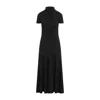 Jil Sander High-neck Viscose Midi Dress In Black