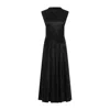 Jil Sander Black Cupro Long Dress In Black