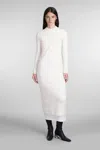 Jil Sander Gestricktes Maxikleid In Beige