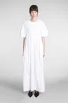 Jil Sander Dress In White Cotton In White