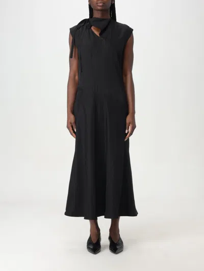 Jil Sander Panelled Maxi Dress In Black