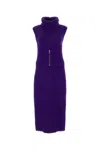 Jil Sander Chic Wool Blend Sweater Dress In Purple
