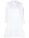 Jil Sander A-line Shirt Dress In White