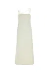 Jil Sander Ivory Viscose Blend Dress In White