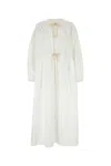 Jil Sander White Cotton Dress In White