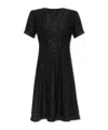 Jil Sander Floral-jacquard Dress In Black