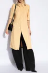 Jil Sander Dress With Short Sleeves In Beige