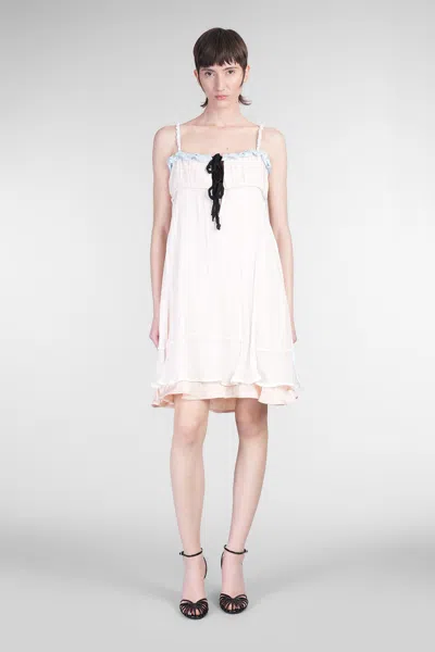 Jil Sander Dress Woman In Rose-pink Silk In Light Pink