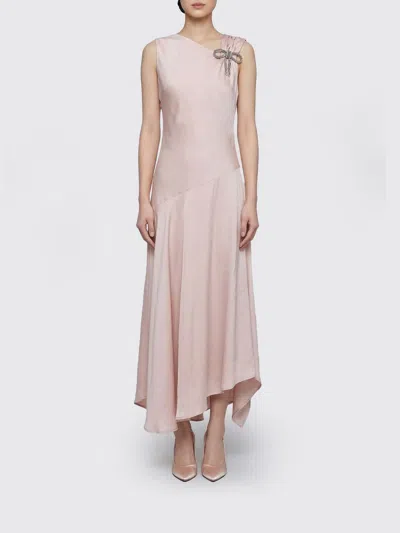 Jil Sander Asymetric Dress With Diagonal Cut In Purple