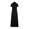 Jil Sander High-neck Viscose Midi Dress In Black