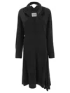 Jil Sander Logo Patch Midi Dress In Black