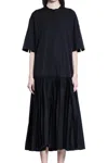 Jil Sander Cotton Shirt Dress In Black