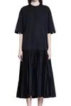 Jil Sander Cotton Shirt Dress In Black