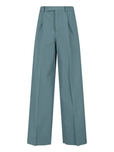 Jil Sander Drill Cotton Pants In Green