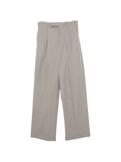 Jil Sander Drill Trousers In Gray