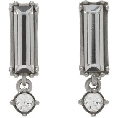 Jil Sander Drop Earrings In 105 Crystal
