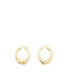 Jil Sander Drop Hoop Earrings In Yellow