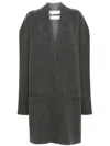 Jil Sander Relaxed Fit Wool Blend Cardigan In 灰色