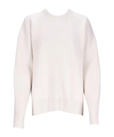Jil Sander Drop-shoulder Crew-neck Jumper In White