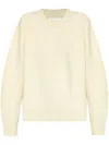 Jil Sander Drop-shoulder Crew-neck Jumper In Nude & Neutrals