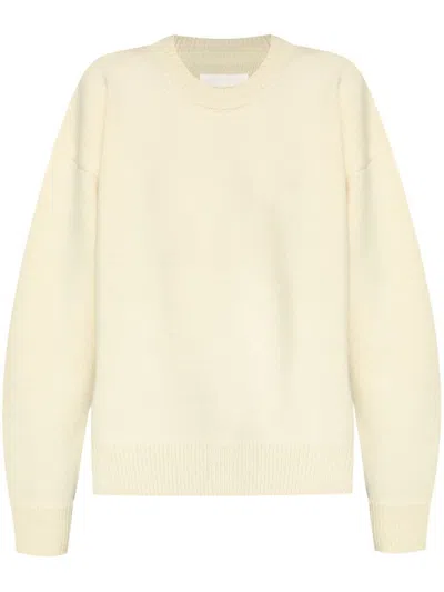 Jil Sander Drop-shoulder Crew-neck Jumper In Beige