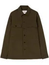 Jil Sander Drop-shoulder Flannel Shirt In Brown