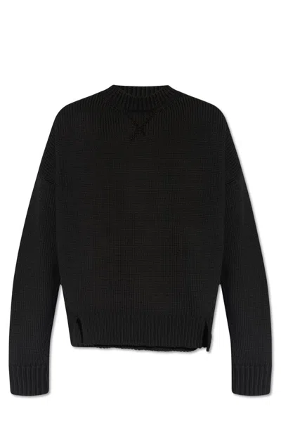 Jil Sander Drop Shoulder Knitted Jumper In Black