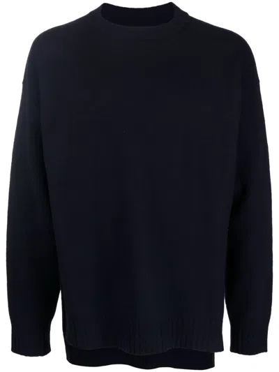Jil Sander Drop-shoulder Long-sleeve Jumper In Blau