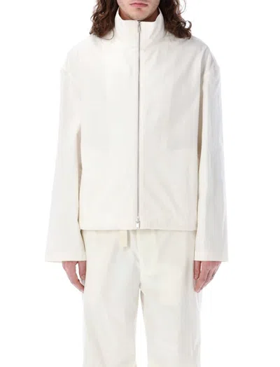 Jil Sander + Drop Shoulder Oversized Fit Jacket In White