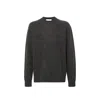 Jil Sander Drop Shoulder Wool Sweater With Crew Neck Design