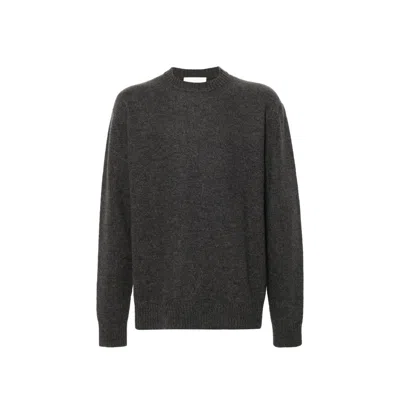 Jil Sander Drop Shoulder Wool Sweater With Crew Neck Design
