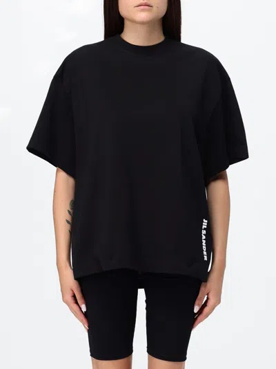 Jil Sander Dropped Shoulder Relaxed Fit Cotton T-shirt In Black