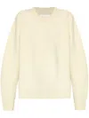Jil Sander Drop-shoulder Crew-neck Jumper In Nude & Neutrals