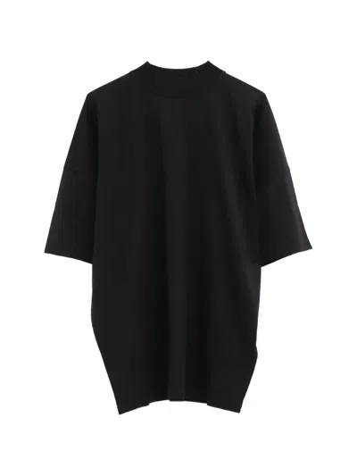 Jil Sander Drop-shoulder Mock-neck T-shirt In Blue
