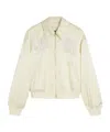 Jil Sander Duchess Embroidered Bomber Jacket In Neutral