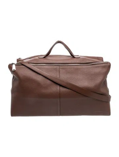 Pre-owned Jil Sander Duffle Carry-on Bag In Brown