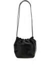 Jil Sander Drawstring-fastening Shoulder Bag In Black