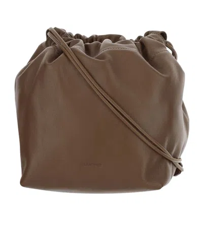 Jil Sander Dumpling Drawstring Shoulder Bag In Green
