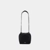 Jil Sander Black Canvas Small Dumpling Bucket Bag In Black