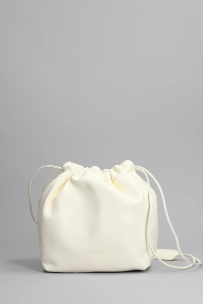Jil Sander Dumpling Shoulder Bag In White Leather