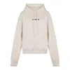 Jil Sander Drawstring Hoodie With Logo Print In Neutral