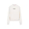 Jil Sander Ivory Cotton Sweatshirt In Neutrals