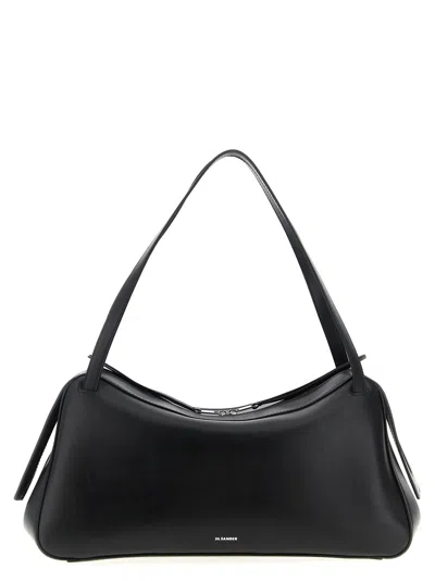 Jil Sander Dune Shoulder Bag In Black